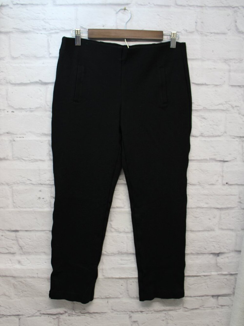 Chico's 0 Small Black Elastic Waist Pull On Skinny Tapered Ankle Pants